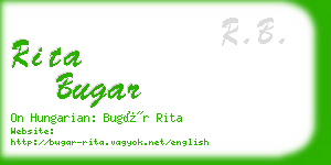 rita bugar business card